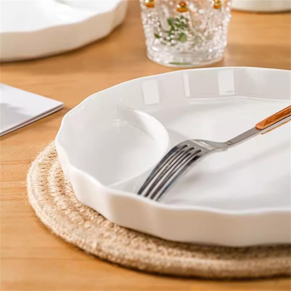 Podzielone talerze talerz na pierogi porcelanowy podzielony talerz podzielony dla dorosłych podzielony talerz do domu podzielone talerze obiadowe