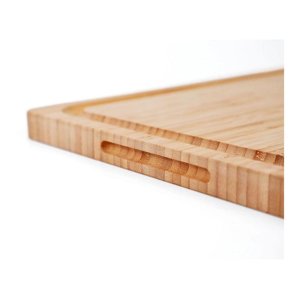 KOTAI | Tabla para cortar de madera bambú natural ultra duradera | presecado y aceitado profundo con aceite mineral de grado alimenticio | Naturalmente antibacteriano y antifúngico