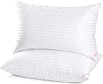 EIUE Hotel Collection Bed Pillows for Sleeping 2 Pack Queen Size,Pillows for Side and Back Sleepers,Super Soft Down Alternative Microfiber Filled Pillows,20 x 30 Inches