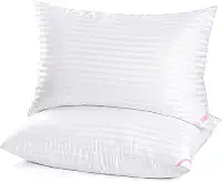 EIUE Hotel Collection Almofadas de cama para dormir, pacote com 2 unidades, tamanho Queen, travesseiros para dormir de lado e de trás, travesseiros alternativos super macios com enchimento de