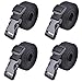 TRIWONDER Sangle à Boucle Rapide 25 mm 38 mm Sangle d'Arrimage 4 Pièces Sangle à Cliquet Plastique Courroie de Serrage pour Fixation Bagage (1 m, A - Noir - 25mm)