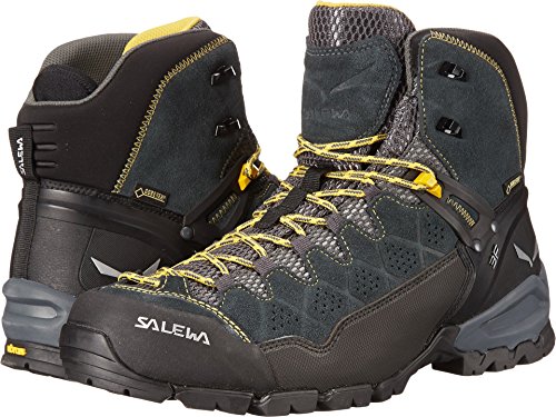 Salewa MS Alp Trainer Mid Gore-TEX, Scarponi da trekking e da escursionismo Uomo, Grigio (Carbon/Ringlo), 40 EU