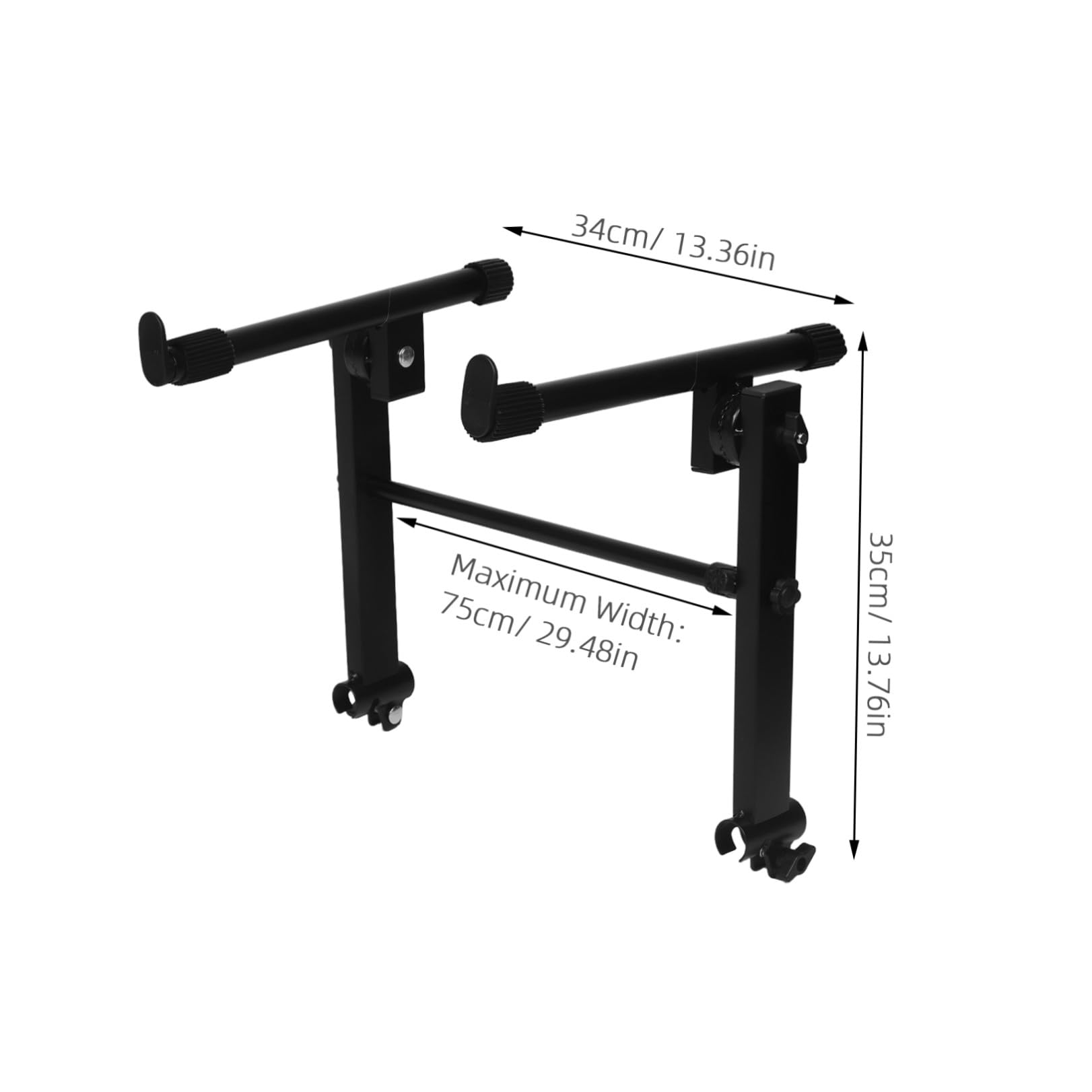 OUNONA Soporte Ajustable para Teclado de Piano Electrónico de Doble Nivel Estructura Metálica Portátil y Diseño Ergonómico para Músicos y Presentaciones en