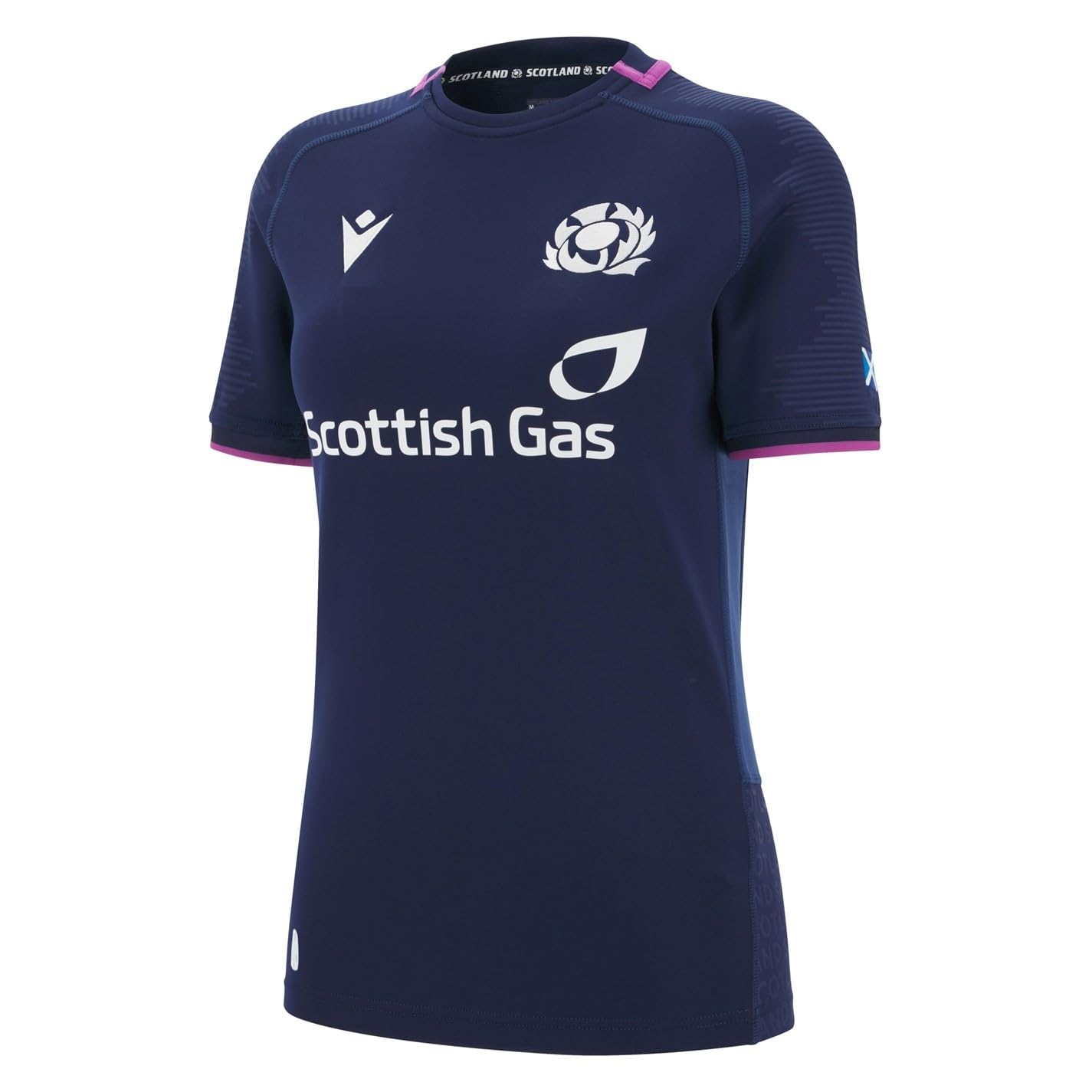 Macron Womens Scotland Rugby Home Shirt 2025 Short Sleeve Navy 20