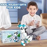Dreamon Roboter Hund Kinder, Ferngesteuerter Hund Spielzeug Gestensteuerung Interaktive Berührung Programmierbar Tanzmusik Nachahmung von Tiergeräuschen Geschenke für Jungen und Mädchen