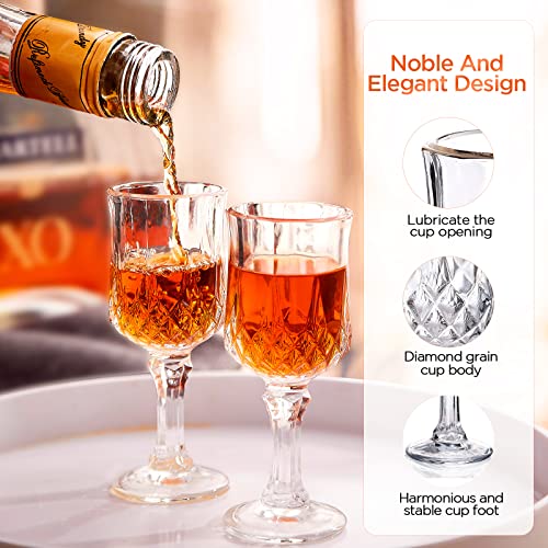 Foto von Soopiiso Schnapsgläser, 1.7oz/50 ml, 6 Stück, transparent, niedliches Whisky-Tequila-Glas/Sherryglas