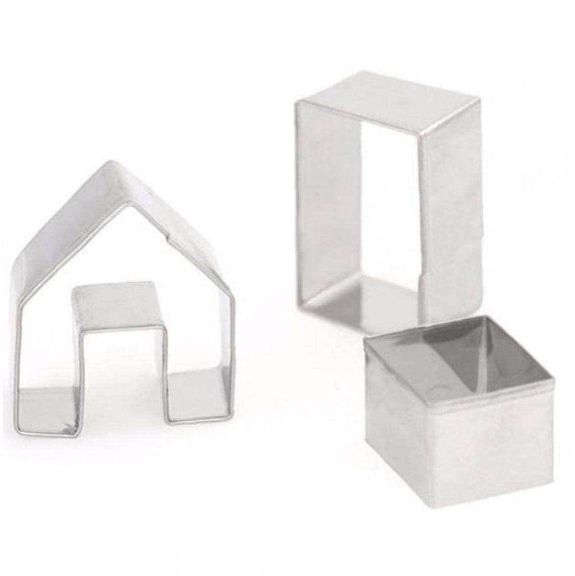 LAVALINK Diy Gingerbread House Biscuit Cutter Set Stainless Steel Cookie Mould Fondant Pastry Bakeware Decoration 3pcs