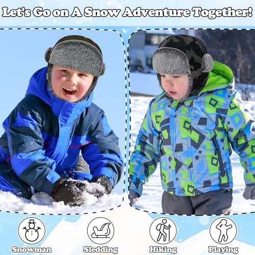 Sarfel Waterproof Toddler Winter Hat Baby Boy Winter Hat with Warm Fleece Kids Trapper Hat Girls Winter Hat Toddler Snow Hat3