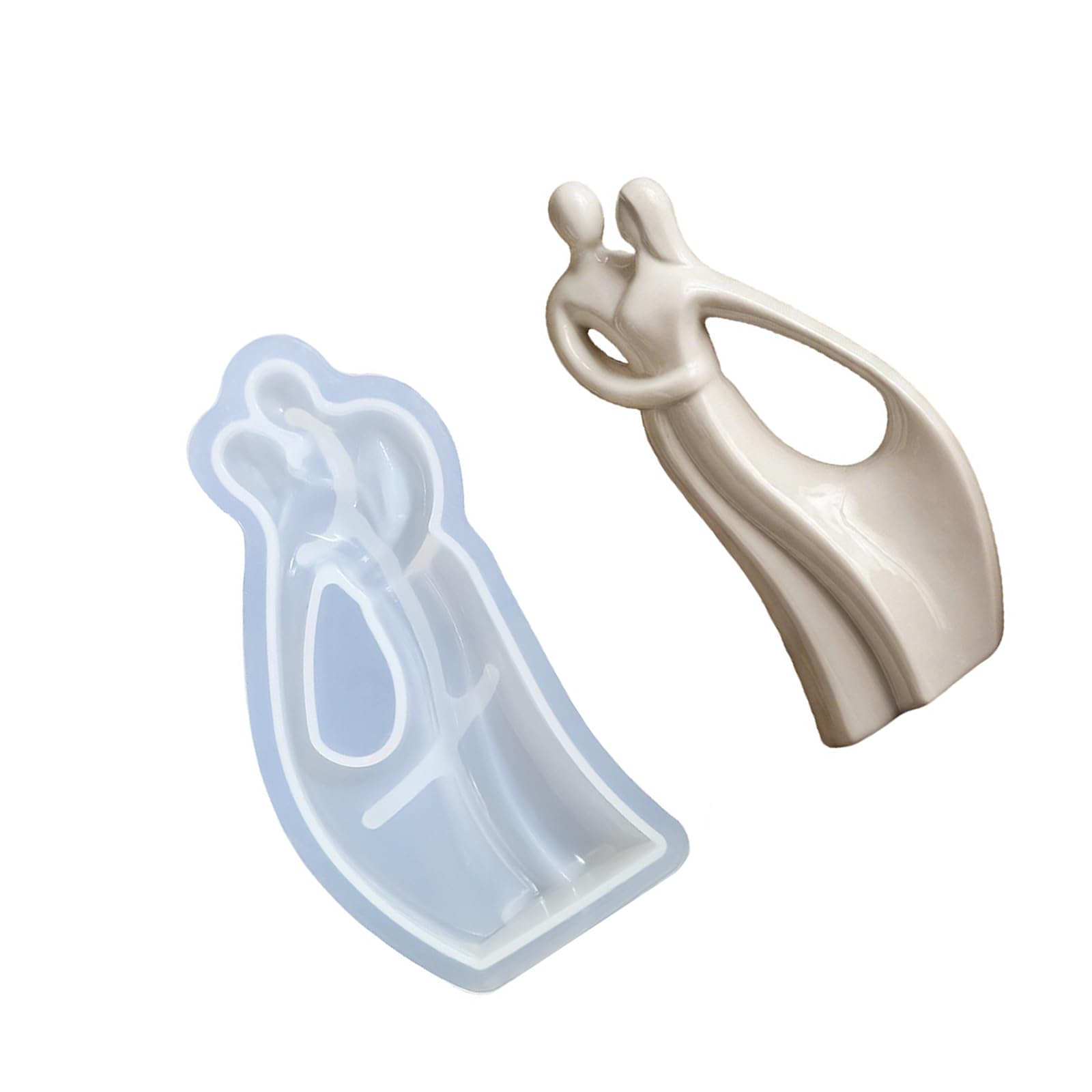 LUCKGONI Hugging Couple Silicone Valentine's Themed Candle Silicone Mould for Epoxy Resin Making Candle Soap