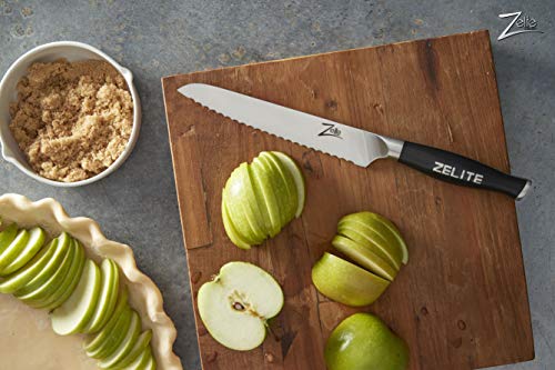 Zelite Infinity Serrated Utility Knife Kitchen, 6 Inch Knife, Chopping Knife, Kitchen Utility Knife, Knife Kitchen Utility, Kitchen Knife - German High Carbon Stainless Steel - Razor Sharp Knife #TOP5