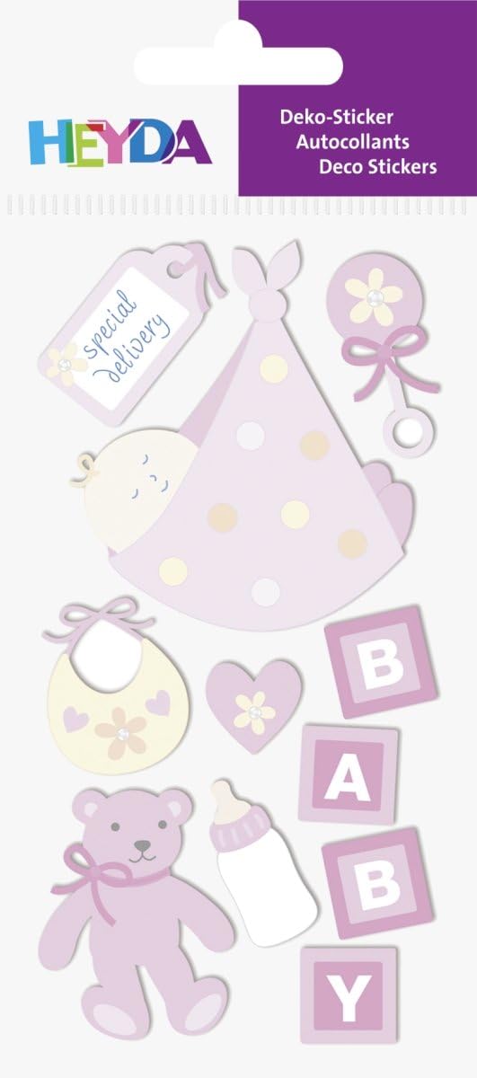 Heyda 203780630 Stick-On's Mix Baby Girl 2, Colourful