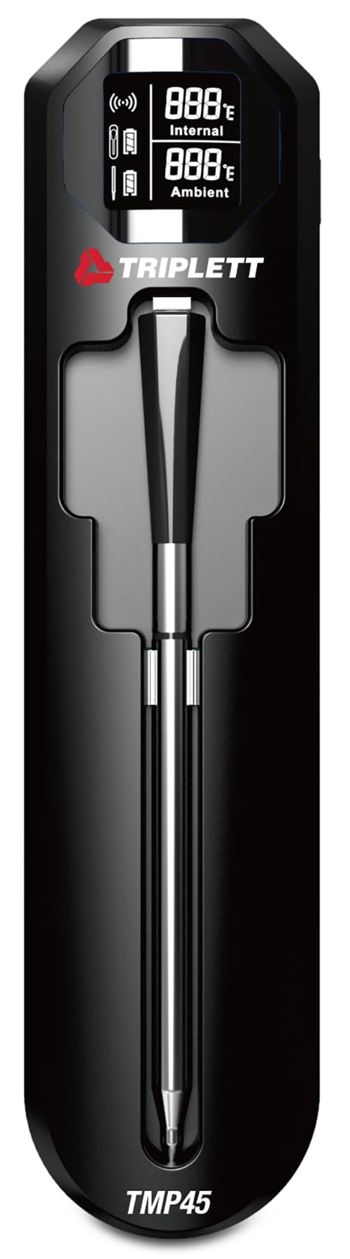 Triplett TMP45 - Termometro wireless intelligente per alimenti e carne, con doppi sensori di temperatura, durata della batteria 48 ore