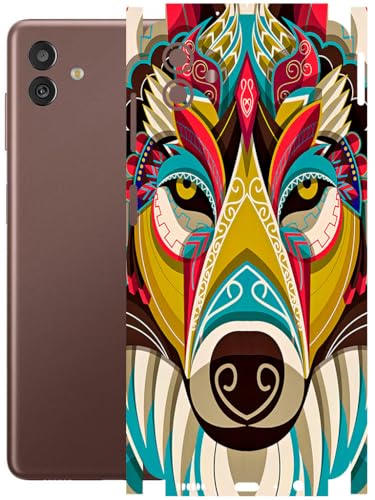 Image of AtOdds - Full Body Back Screen Guard Protector Film - Lamination Wrap Skin Sticker Compatible with Samsung Galaxy M13 (5G) | Scratchproof Matte Finish (Mighty Wolf)