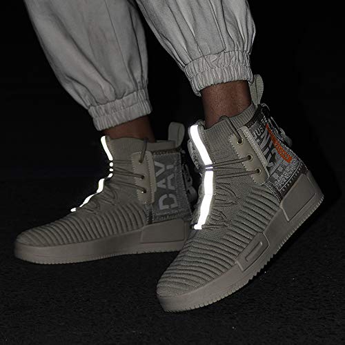 Image of RUNMAXX Mens Fashion Walking Lace Up High Top Shoes Stylish Running Athletic Casual Sneaker