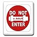 3dRose lsp_238640_2 Image of Humorous No Adults Enter Stop Sign Toggle Switch, Multicolor