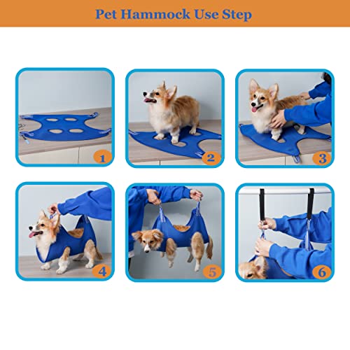 12 in 1 Pet Dog Grooming Hammock Harness for Cats & Dogs, Dog Grooming Harness with Nail Clippers/Trimmer/Scissors/Comb… - Image 6