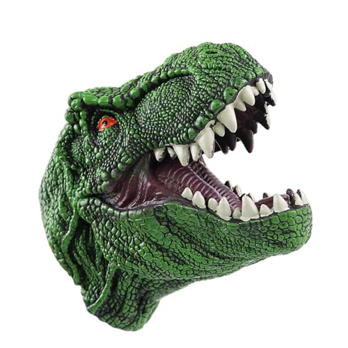 Marioneta De Dinosaurio: Tiranosaurio De Goma De 15 Cm, Guante De Animal Realista, Herramienta Interactiva Para Contar Historias, Accesorio De Movimiento Flexible | Marioneta De Mano Con Cabeza Entret