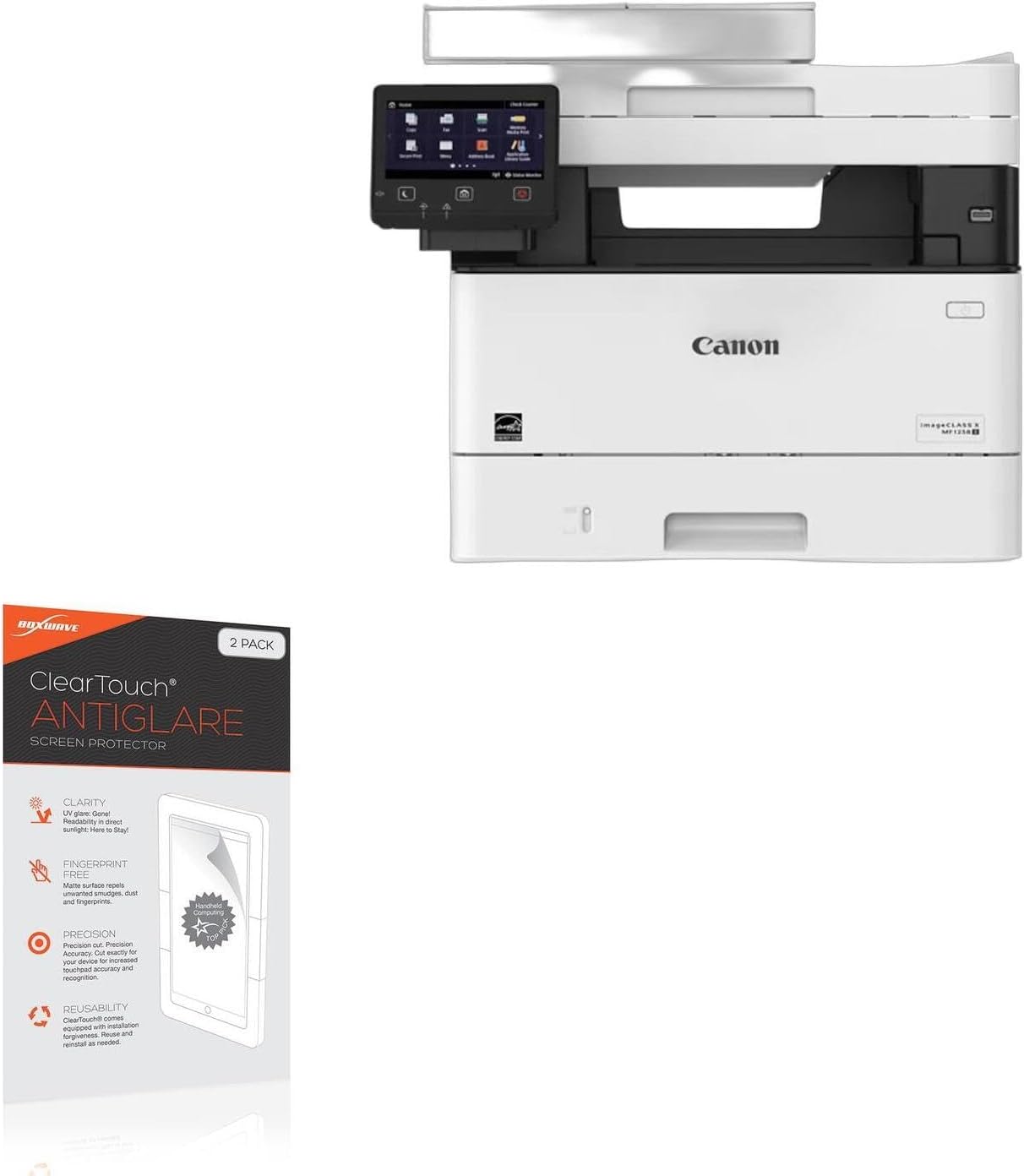 BoxWave Screen Protector Compatible With Canon imageCLASS X MF1238 II - ClearTouch Anti-Glare (2-Pack), Anti-Fingerprint Matte Film Skin