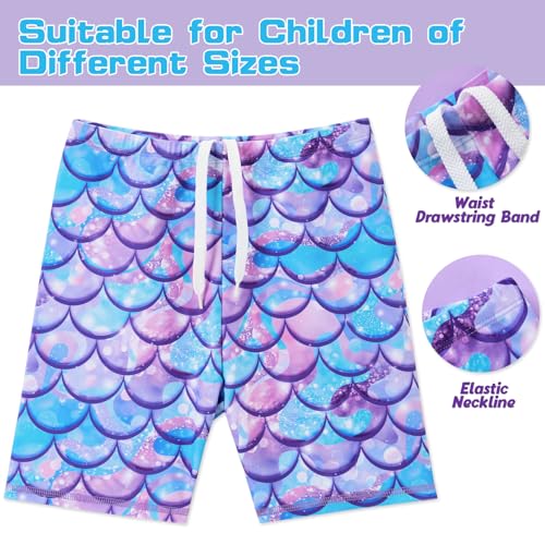 Image of WAWSAM 2 Pieces Girls Rash Guard Toddler Swimsuit Girl Swimsuit Short Sleeve Bathing Suit for 3-6 Years