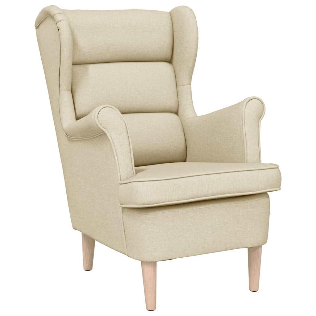 Poltrona Crema in Tessuto 74x84x100 cm