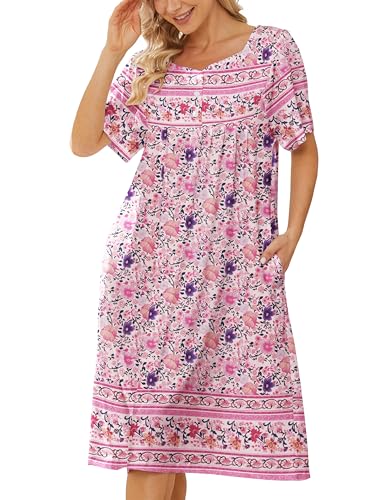 VTUOFC House Dresses for Women with Pockets Floral...