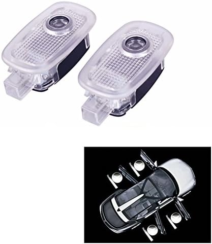 DELEIKA 2 Pieces Car Door LED Welcome Logo Ghost Shadow Door Light Courtesy Laser Projector 3d Light For Mercedes W221 benz S Class S500 S350 S63 S65 Four LOGO select (Blue Wheat LOGO)