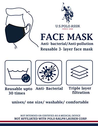 Image of U.S. Polo Assn. Unisex's Cotton Face Mask