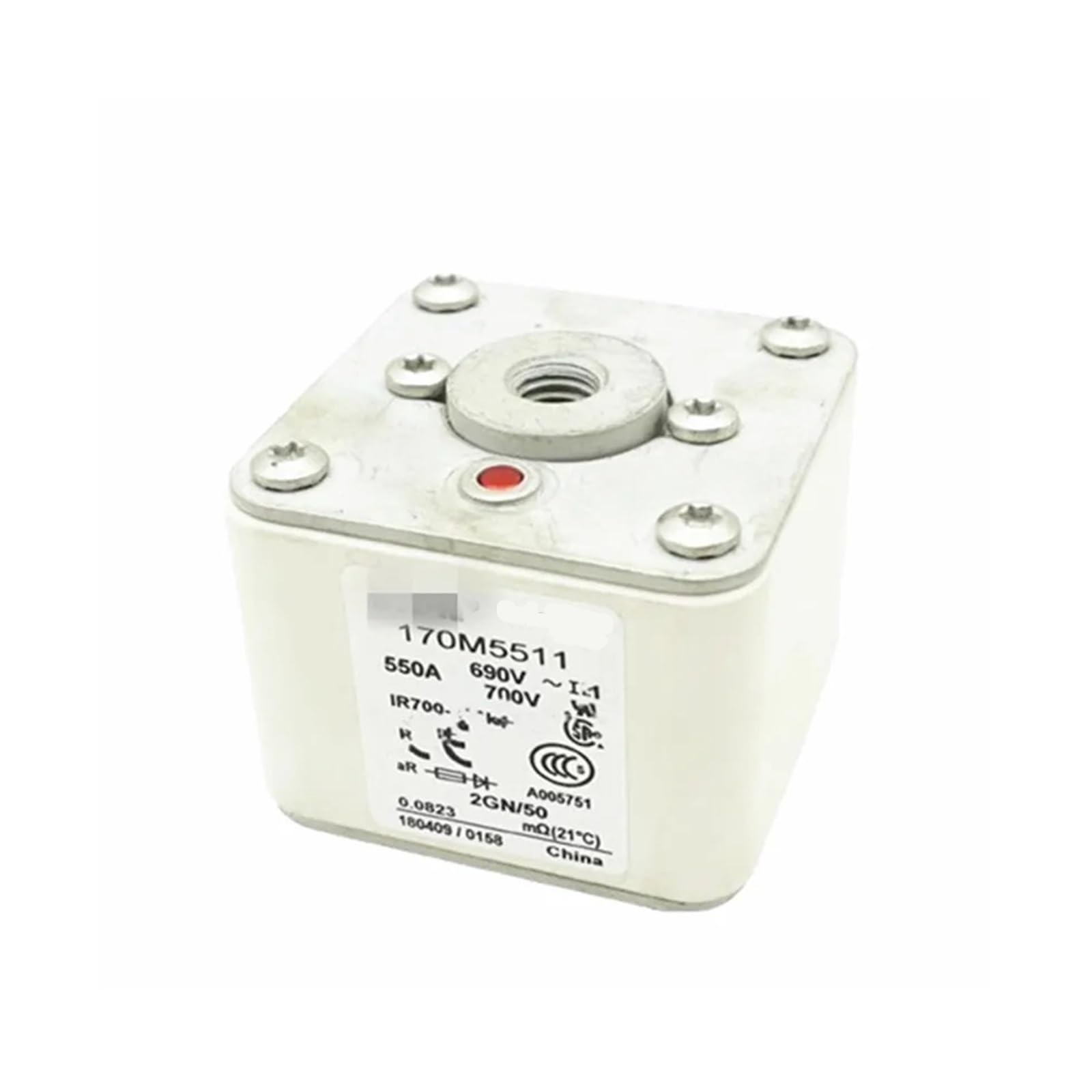 Fusible ultra rapide 170M5518 690V 1250A protégeant les semi-conducteurs de puissance
