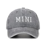 AMateschitz Czapka baseballowa, mama, tata i mini, uniseks, styl vintage, czapka bejsbolówka, dla rodziców i dzieci, klasyczna bawełniana czapka bejsbolówka, regulowana, Dziecięcy szary, Rozmiar