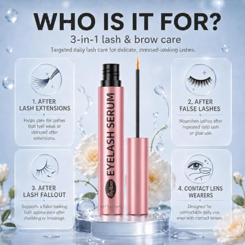 Image of Lash Serum for Eyelash Growth: Premium Eyelash Growth Serum with Advanced Formula to Boost Longer Fuller and Thicker Lashes and Eyebrows - Gentle & Vegan for Sensitive Eyes