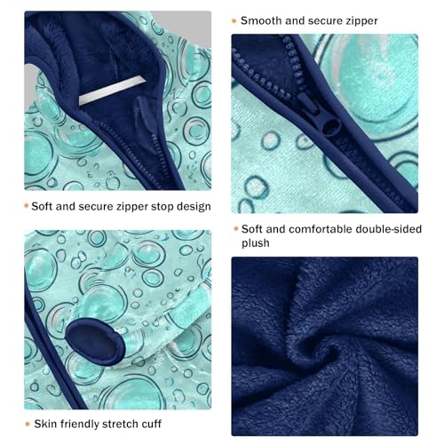 Air Bubble Soap Girls Fleece Jacket Girls Fall Jacket Girls Zip Up Hoodie Girls Sherpa Jacket 2-10T3