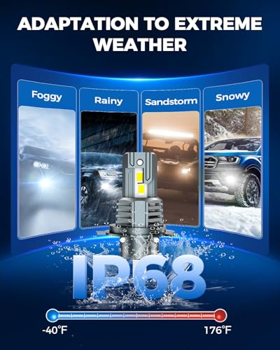 Image of Marsauto Upgraded H4 /9003 /HB2 LED Bulbs, 28000 Lumens 800% Super Brighter 9003 Led Bulbs, Ture 1:1 Size as Halogen Bulbs,6000k Cool White Wireless Kit for M1S H4 Blubs, Plug & Play, Pack of 2