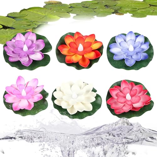 Luces de piscina de flores | Luces flotantes de flores impermeables para exteriores - Faroles flotantes, lámpara LED flotante para decoración de jardín