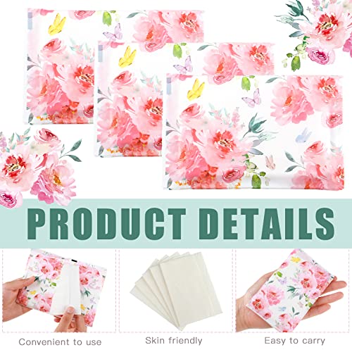 Image of Geyee 50 Pack Travel Tissue Packets Facial Paper Napkins, Spring Floral