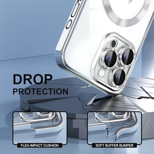 Image of Misea Magnetic for iPhone 15 Pro Max Case Compatible with MagSafe Silver
