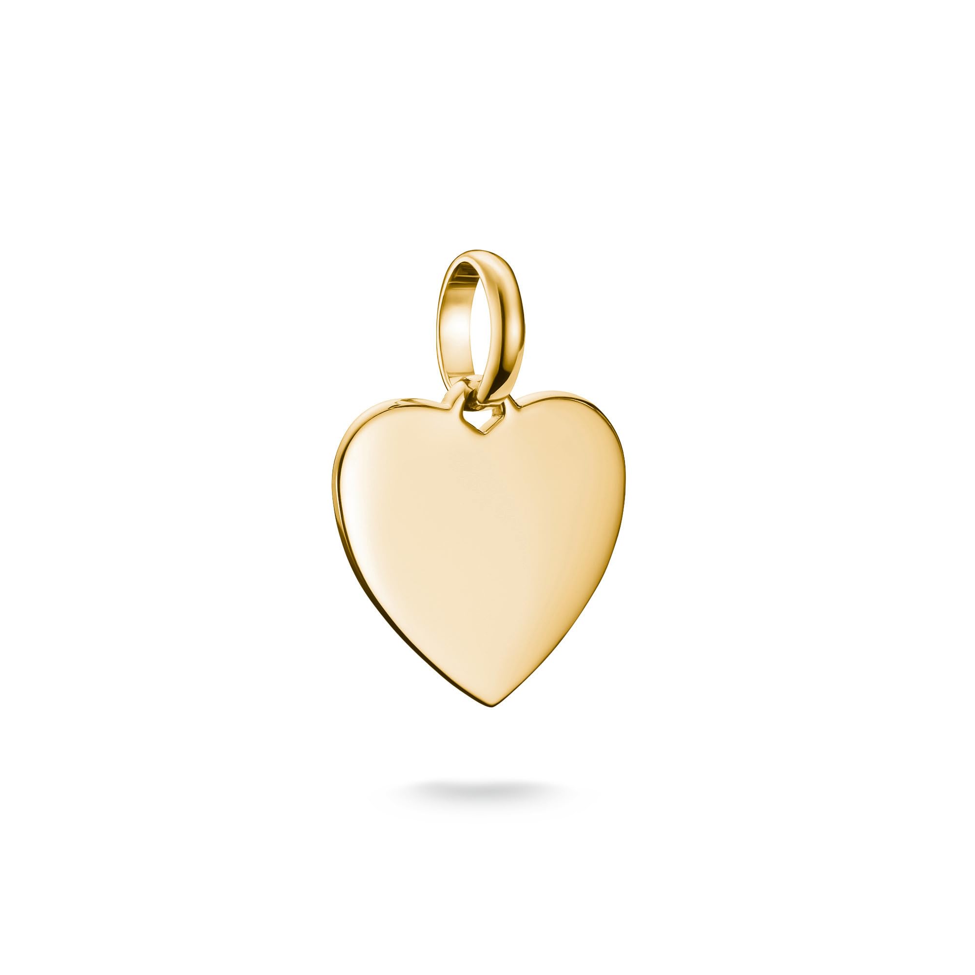 THOMAS SABO Charm Club Connect Charm-Anhänger Coin und Herz Recyceltes 925 Silber