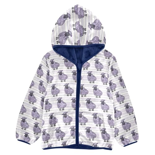 Cute Sheep Boys Fleece Coat,Children's Zip-Up Hoodie Jacket,Baby Warm Fashion Outerwear 3-10T,A113370