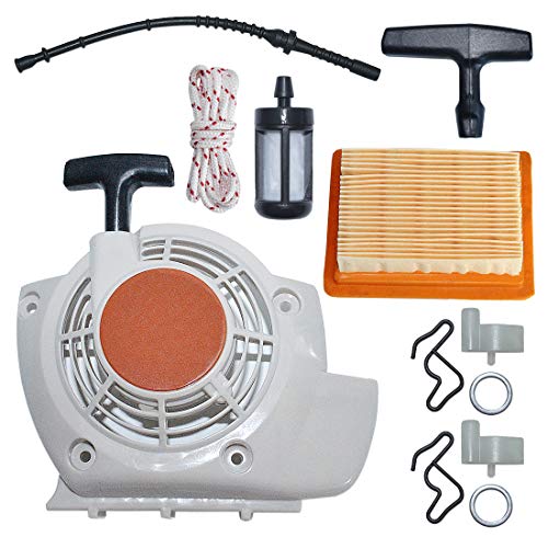 AUMEL Recoil Starter w/Air Fuel Filter Line Grip Pawl Kit for Stihl FS120 FS200 FS250 Trimmer Engine 4134 080 2101,4134 141 0300