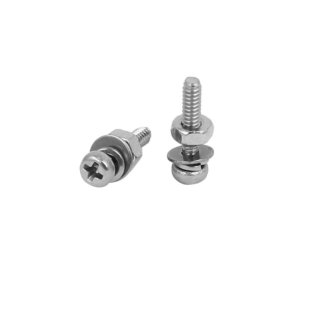Lot De 30 Sets Vis M1.6x8mm + écrous + Rondelles - Acier Inox 304, Tête Cruciforme