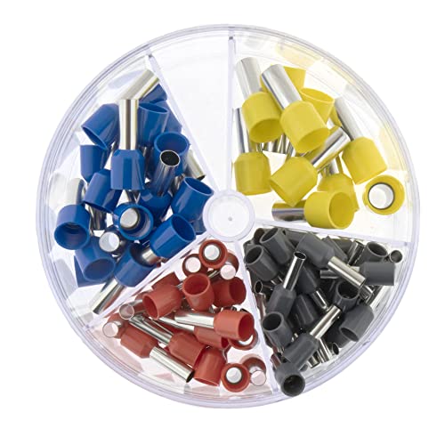SeKi 313612 Wire End Ferrules Assortment Insulated 100 Pieces 4.0-16.0 mm² (50 x 4, Grey, 20 x 6, Yellow, 20 x 10, Red - Image 4
