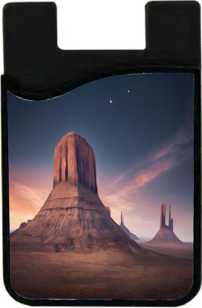 Island Gifting Neoprene Stick-on ID Card Holder for iPhone/Galaxy/Google Android Cases Featuring Image of Argentina Landmark - Beauitful Scenic Background