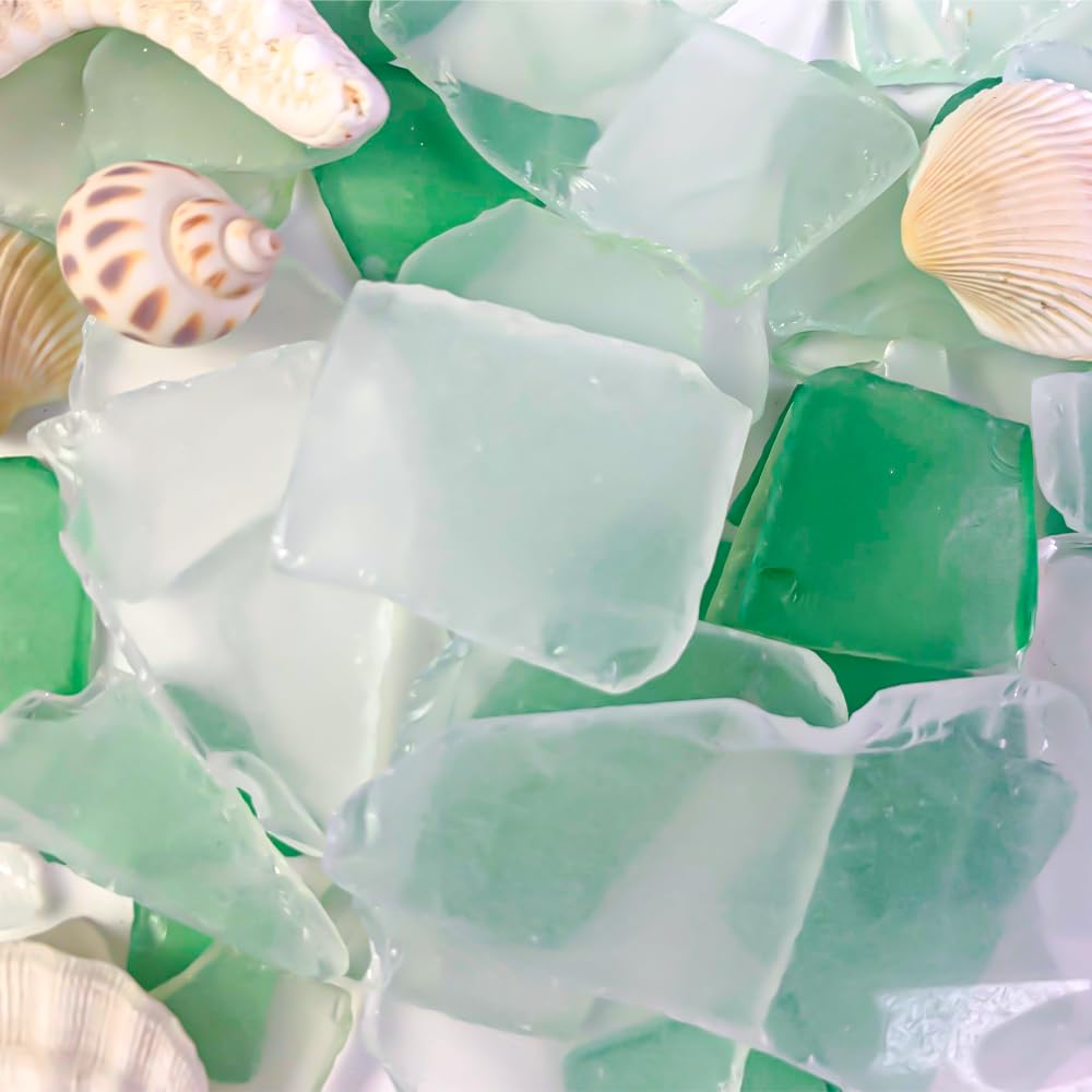 Sea Glass Art Jetec Sea Glass For Crafts 36 Ounces Flat Frosted