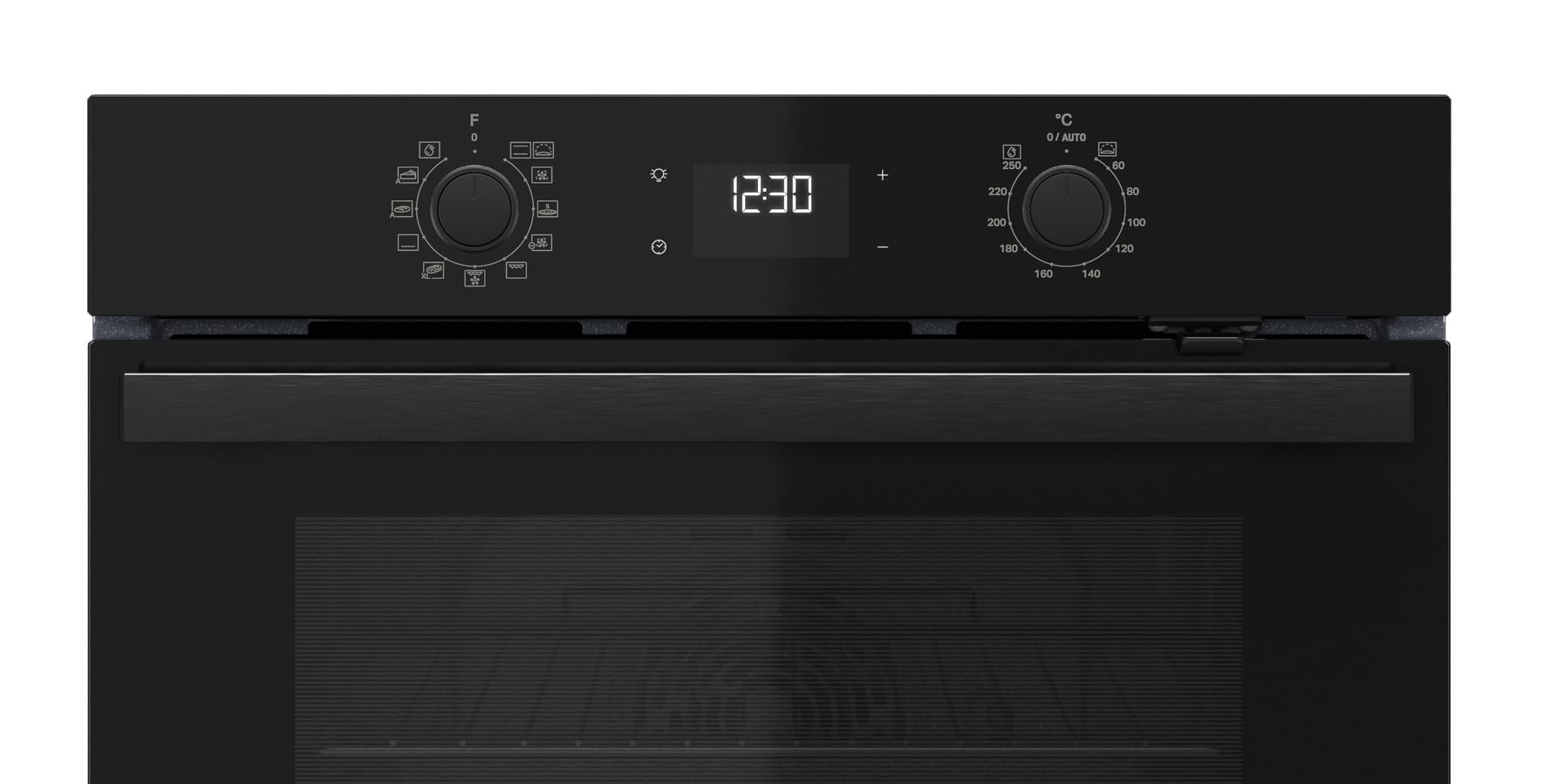 Bauknecht BBA285HU1K Einbau-Backofen 60 cm 71 l Heißluftbackofen 12 Funktionen PowerHeißluft Multi-Level-Kochen Pizzafunktion Schwarzglas