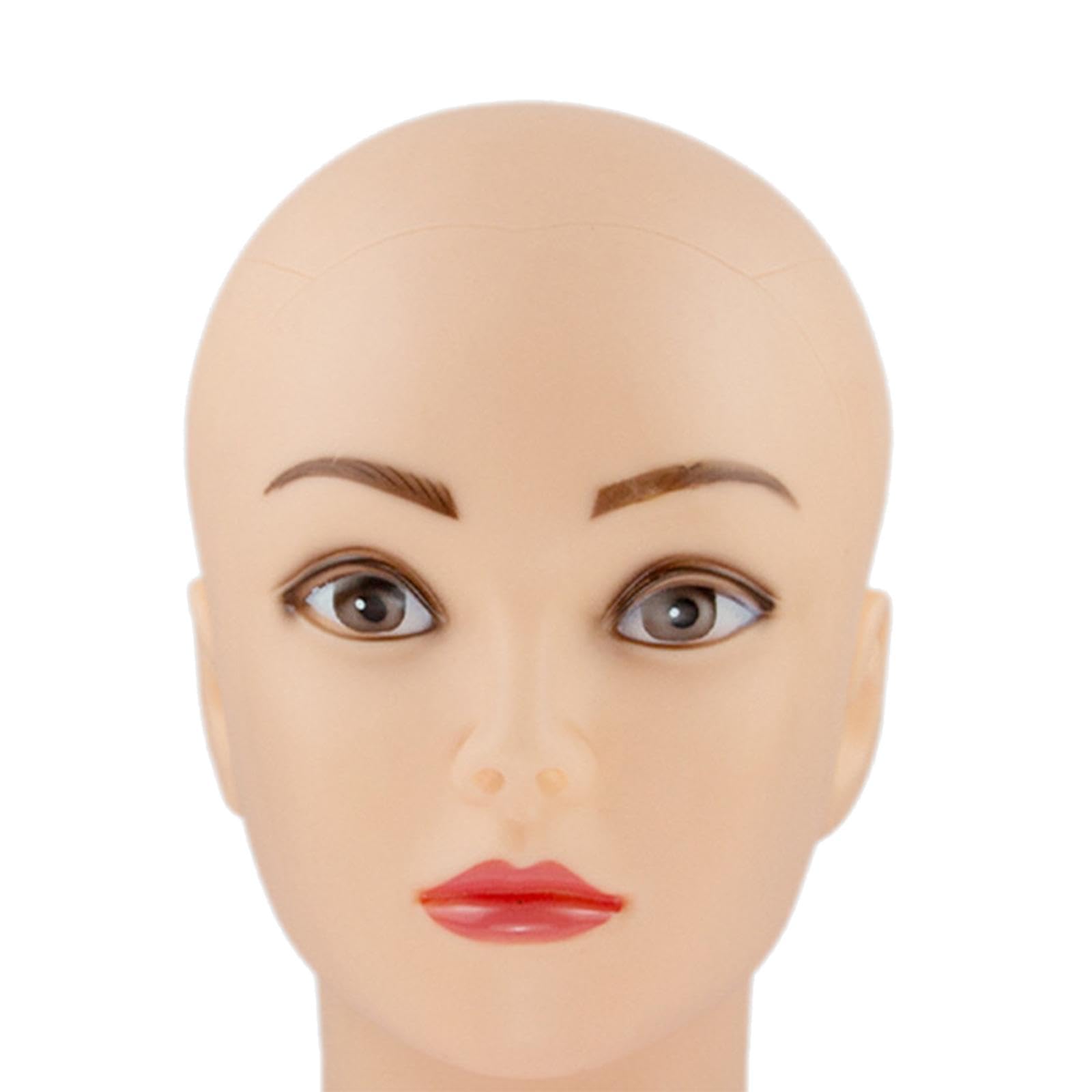 Milageto Testa di manichino realistica, espositore per parrucche, modello di testa di manichino multiuso leggero per trucco, parrucchiere, cappello, gioielli, donne