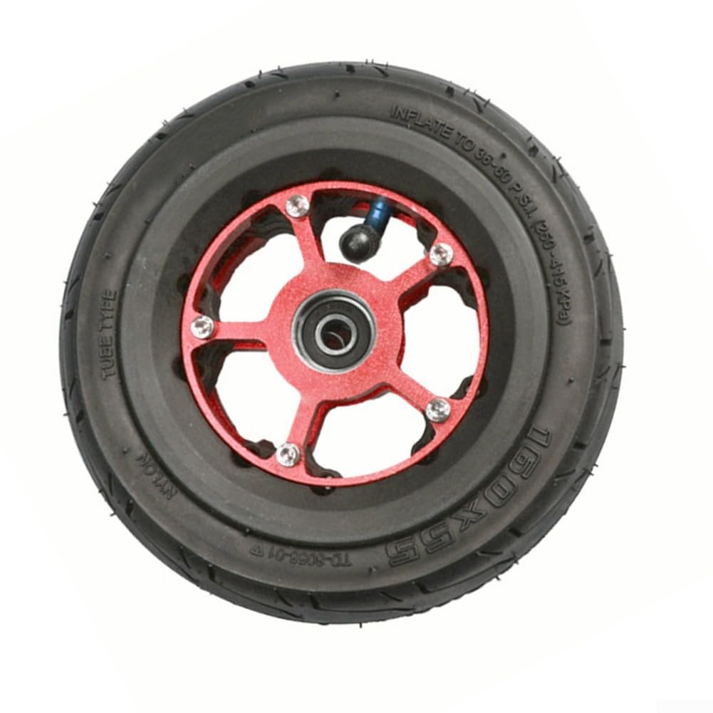 Roue de skateboard électrique de 160 x 55 mm, pneus pneumatiques avec moyeu en alliage d'aluminium pour planches tout-terrain, accessoire de pièce de rechange noir