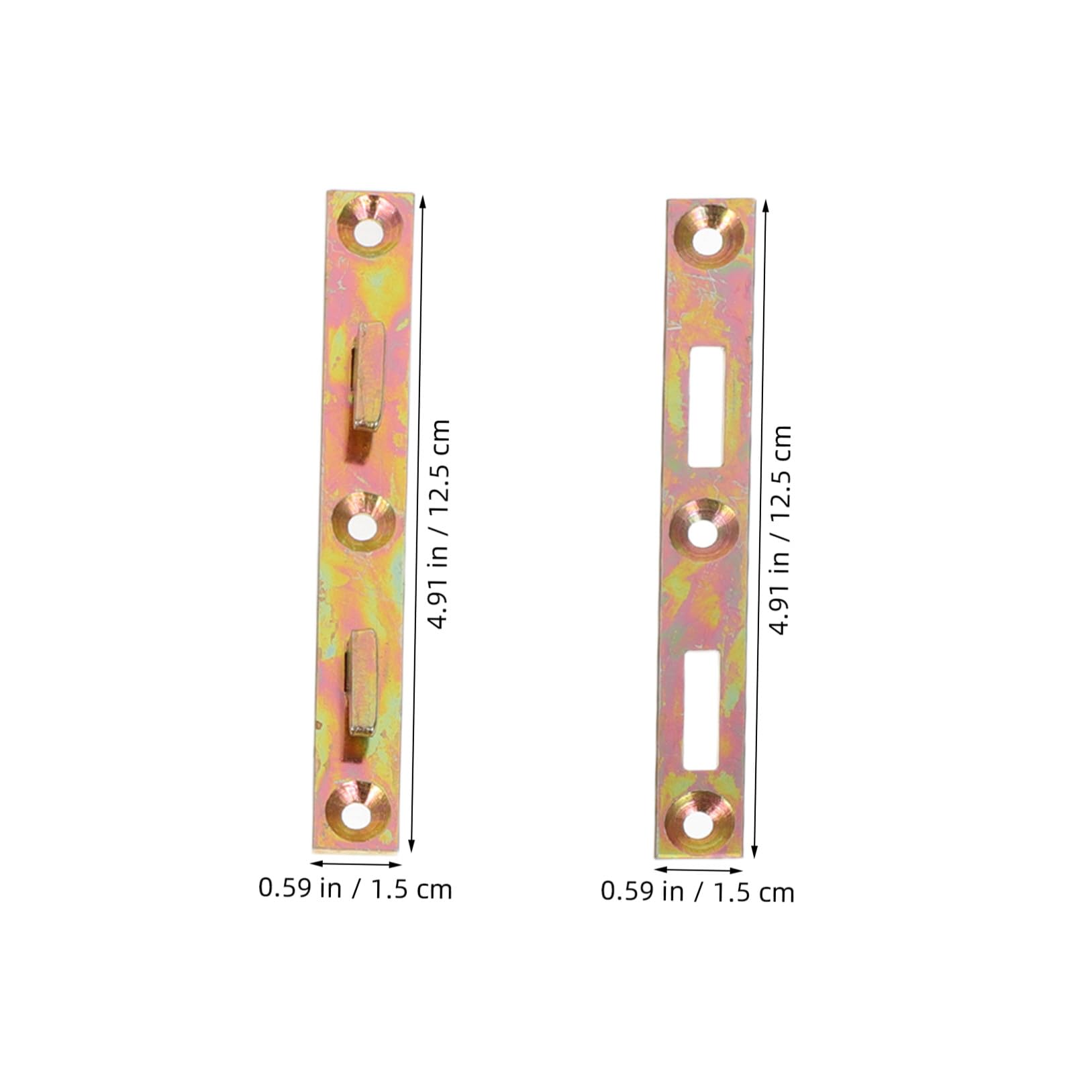 Lurrose 8 Set Set 8 Staffe per Ferramenta Telaio Letto 125mm in Metallo Resistente, Ganci di Fissaggio Sponde e Testiera per Arredamento Camera da Letto, Accessori Antirumore per Mobili