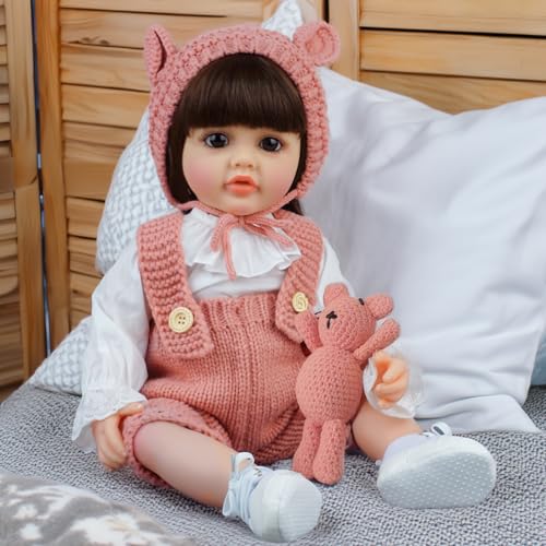 Pinky Lovely 22inch 55cm Muñeca Reborn Bebé Realista miniatura 4