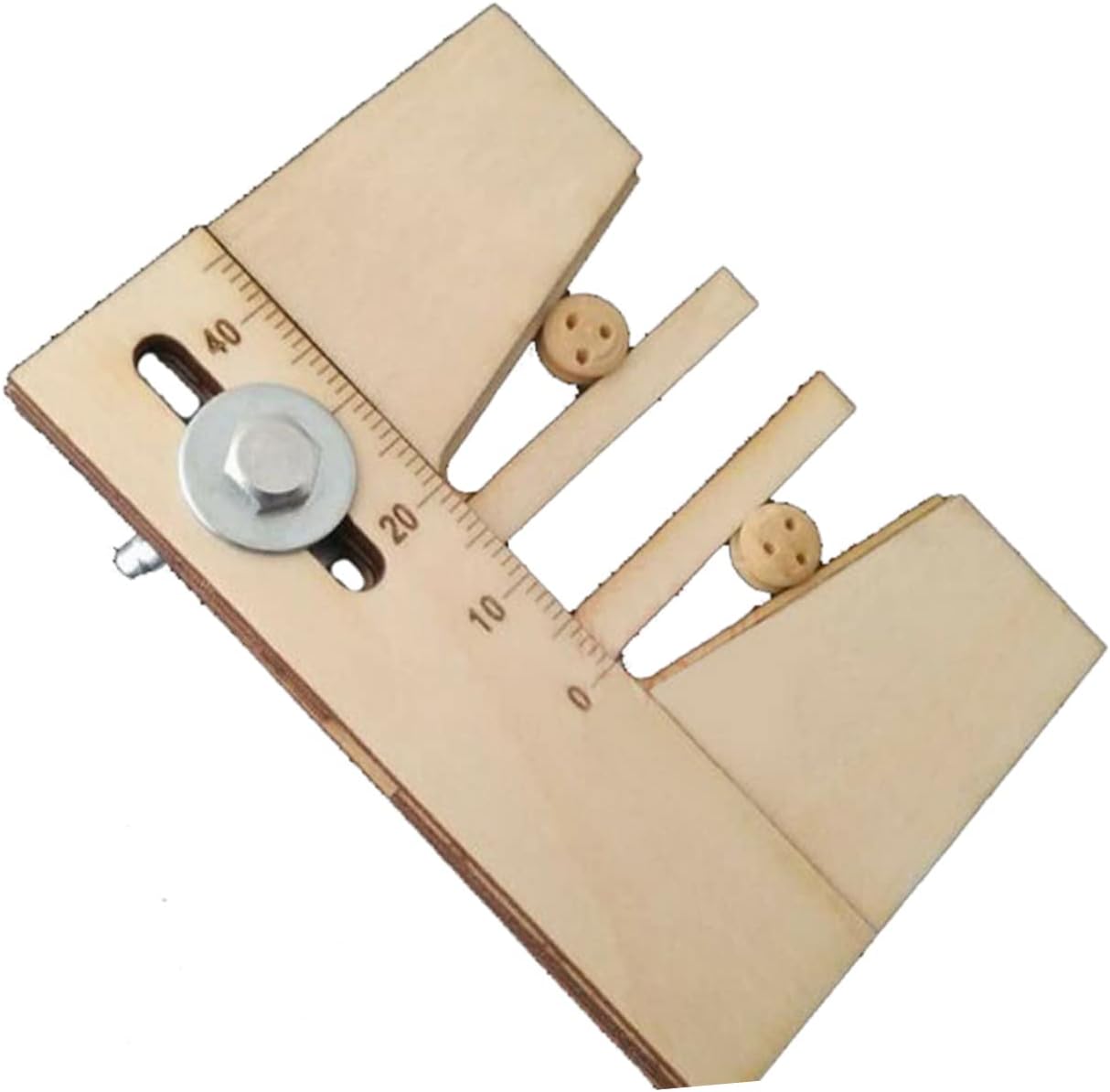 PHENOFICE Wooden Mooring Tool for Sailing Model Device with Scale Display Compact 3.07X2.16X0.27In Lightweight Fixed Tool for Model Ship Building