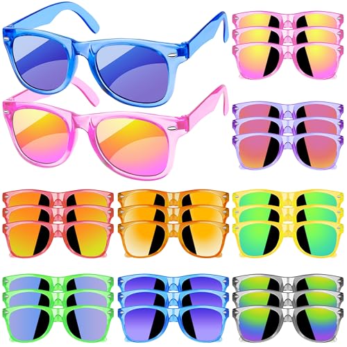 Kids Sunglasses Bulk, Neon Sunglasses for Gilrs Boys for Summer Pool Beach Party Favors Birthday Gifts Goody Bag Fillers