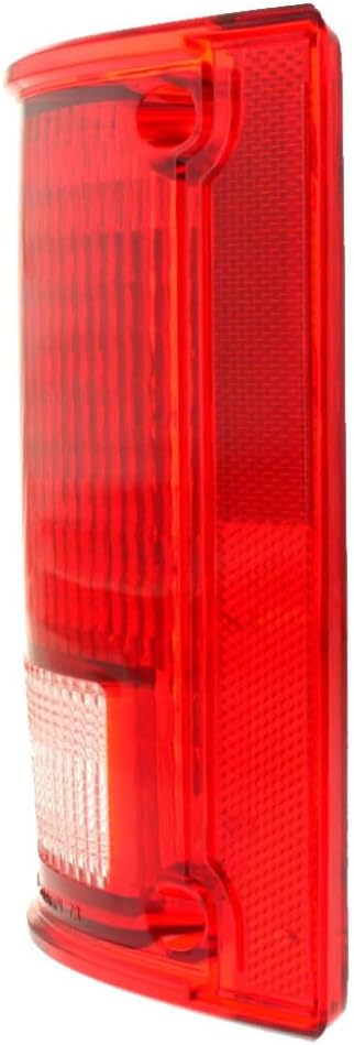 CarLights360 For 1973-1991 Chevy Pickup Tail Light Lens Driver and Passenger Side Pair | Plastic | Red and Clear | Replacement For GM2808111, GM2809111 | 5965775